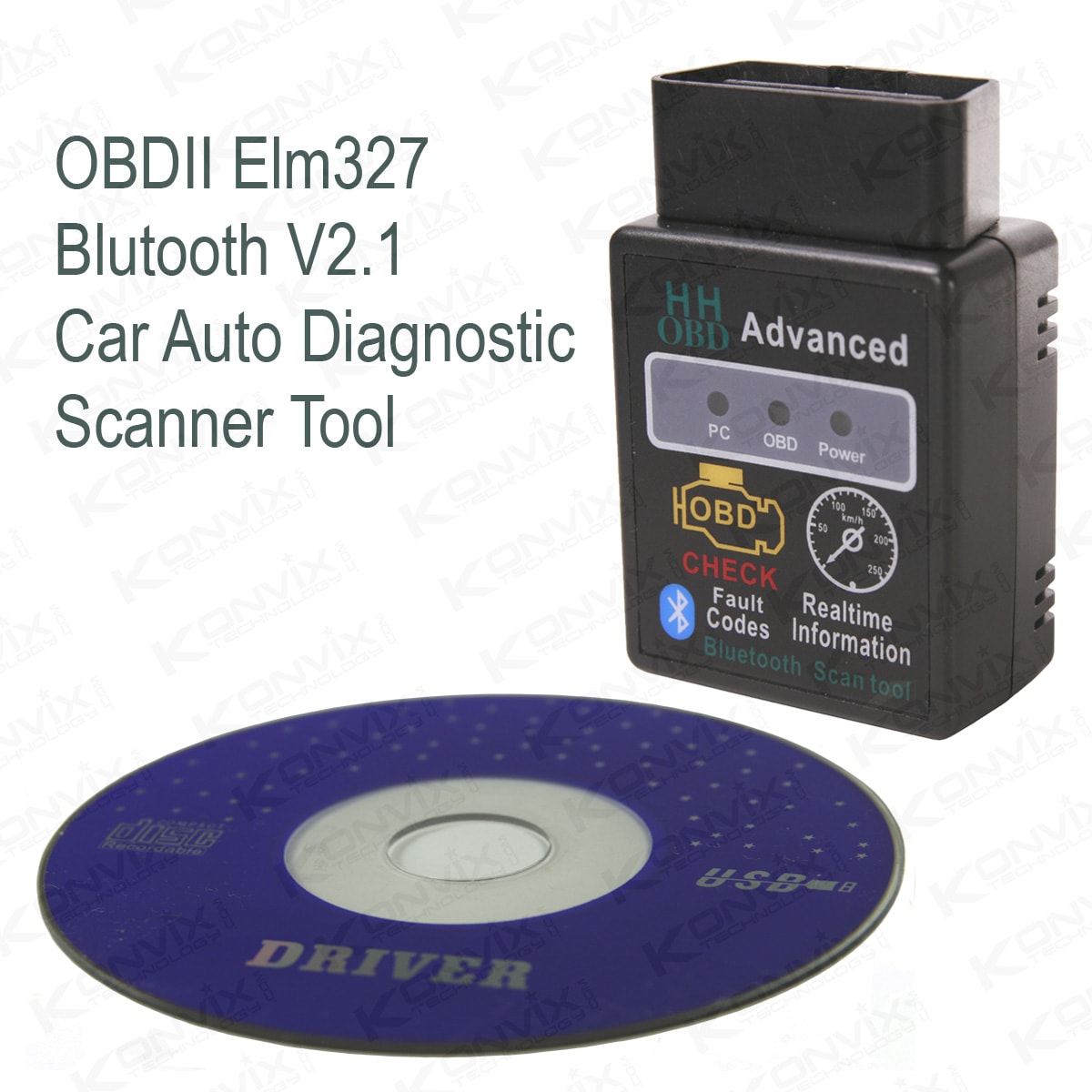 OBDII Elm327 
Bluetooth V2.1 
Car Auto Diagnostic Scanner Tool