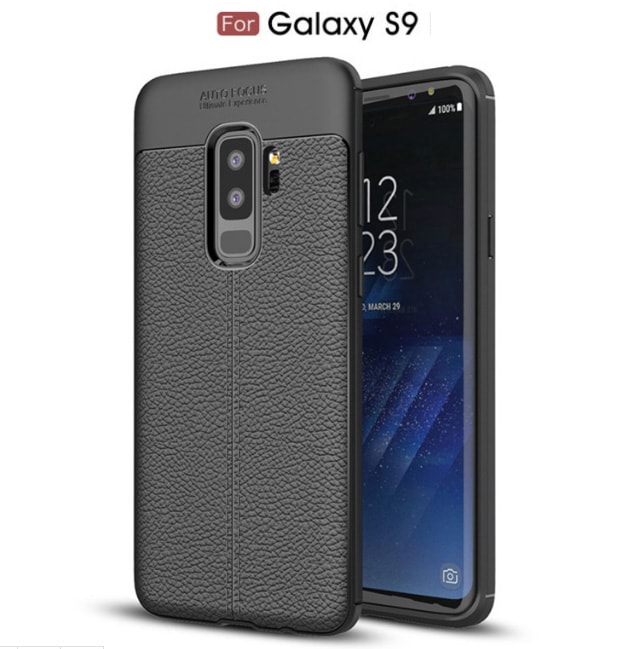Housse de protection en silicone souple en cuir TPU pour Samsung Galaxy S9 