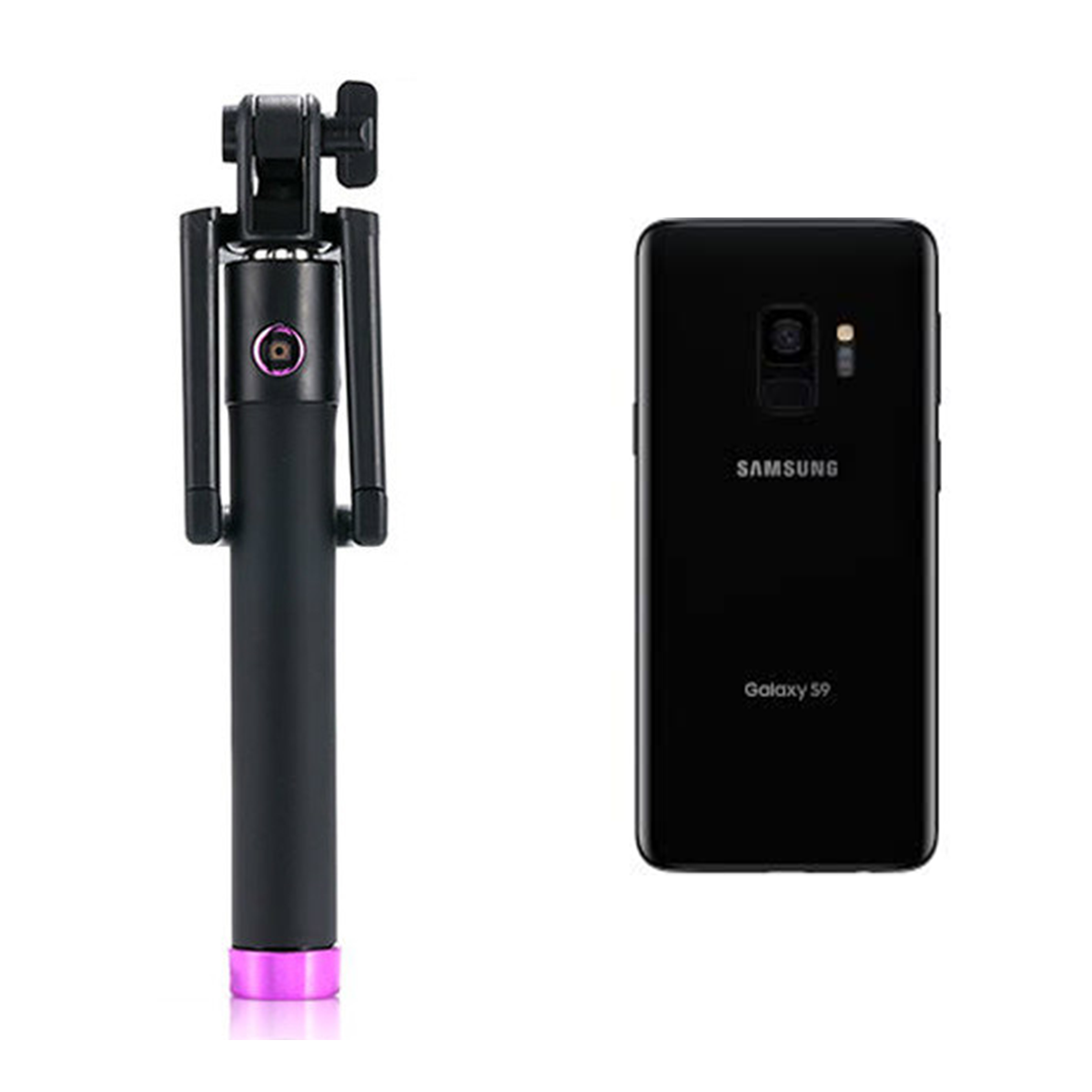 Bâton extensible monopod selfie pour téléphone mobile couleur Violet